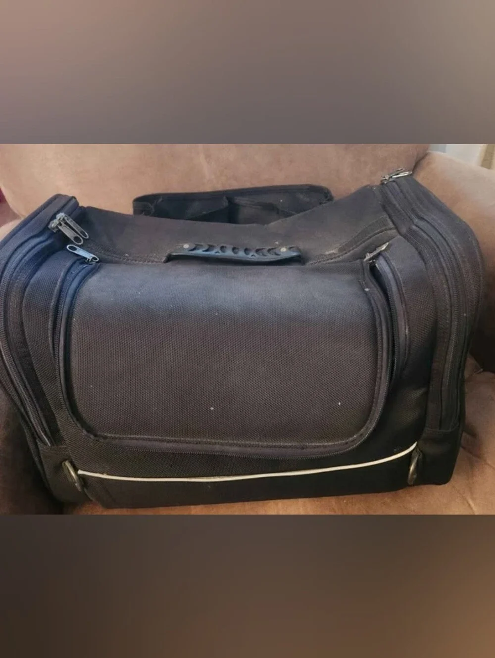 T-BAGS Black Motorcyle Sissy Bar Luggage Bag.